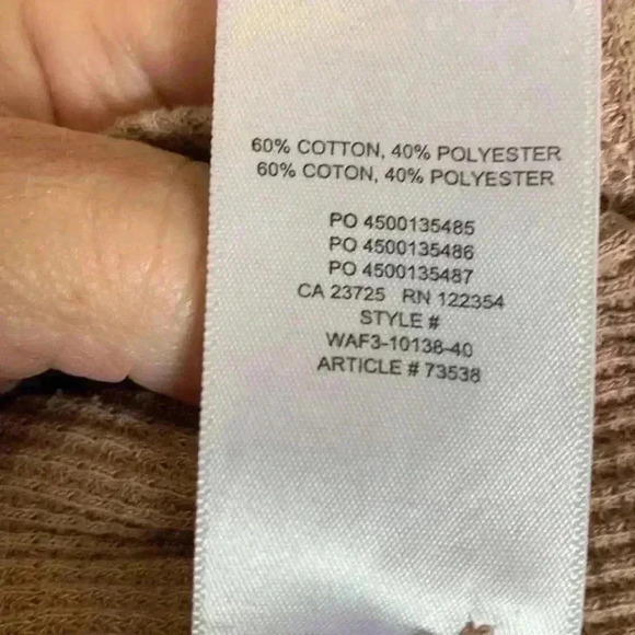 TNA Light Brown Waffle Knit Sweater, Size XS - Picture 3 of 4